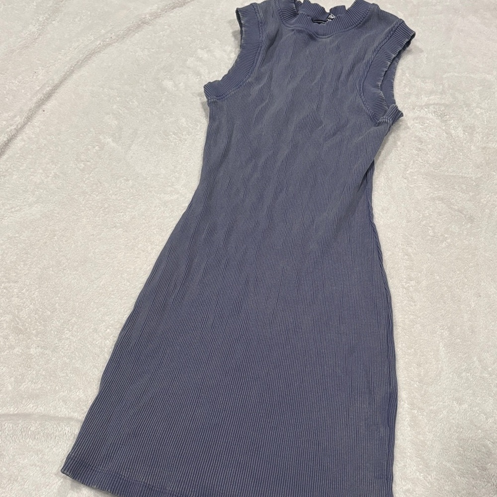 ⭐️ 2/$10 - ASOS Sleeveless Rib Knit Shift Dress - Blue